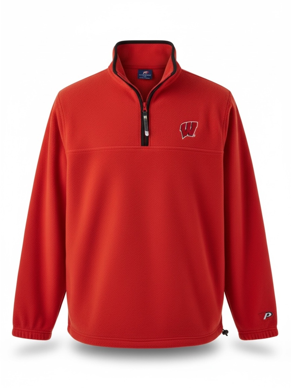 Vintage Pro Player Wisconsin Badgers 1/4 Zip Fleece Pullover Sweater Men's M